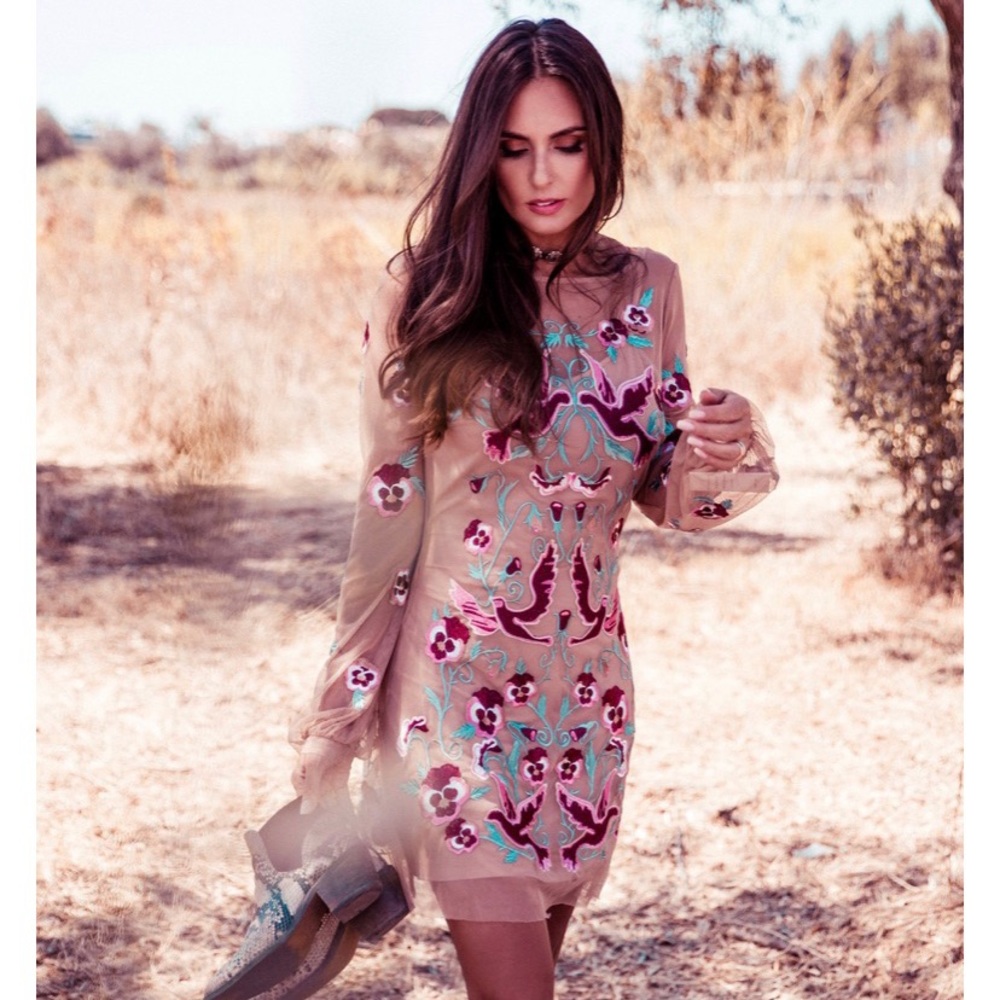 For Love & Lemons Dove embroidery dress